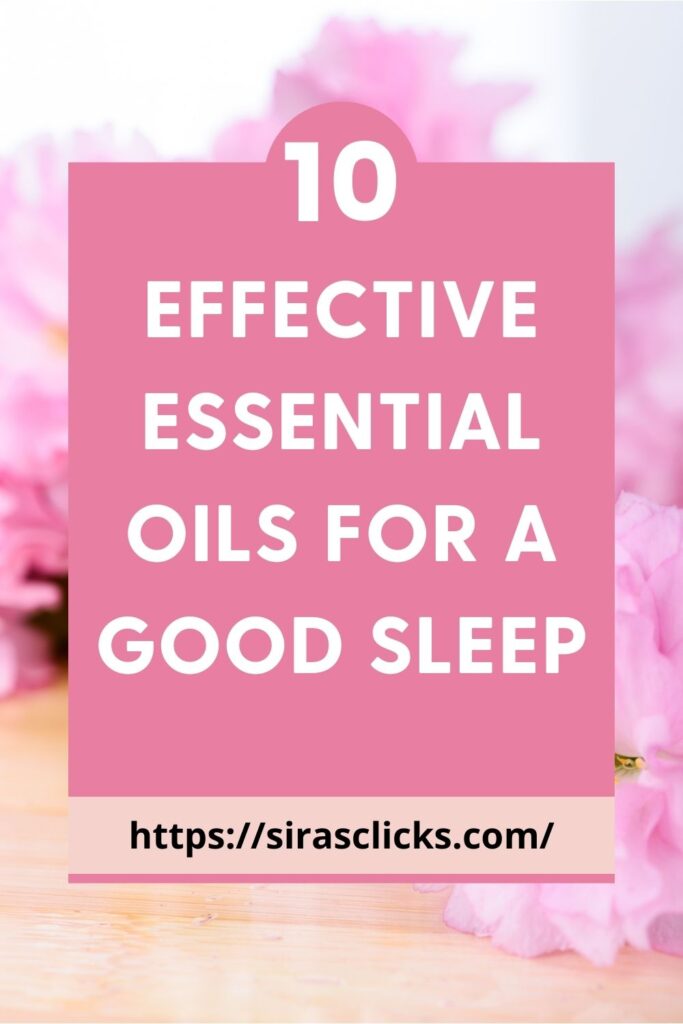 Essential oils for sleep