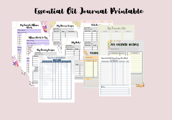 essential oil journal and planner printable